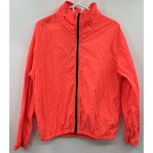 Vintage Cheetah Mervyns Neon Windbreaker Jacket Full Zip Medium USA